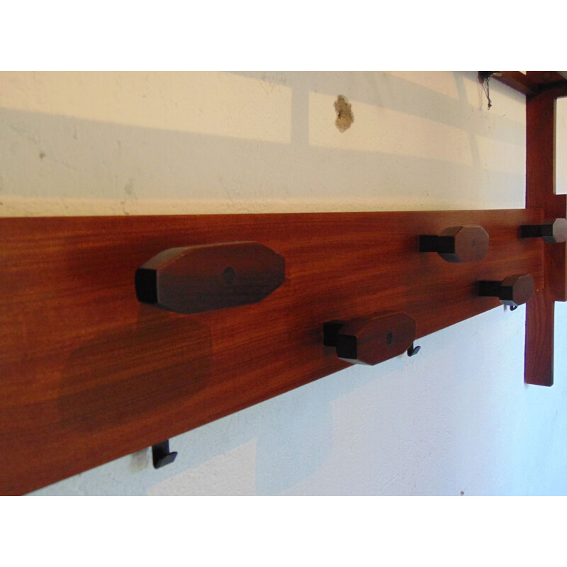 Vintage wooden coat rack 1960s