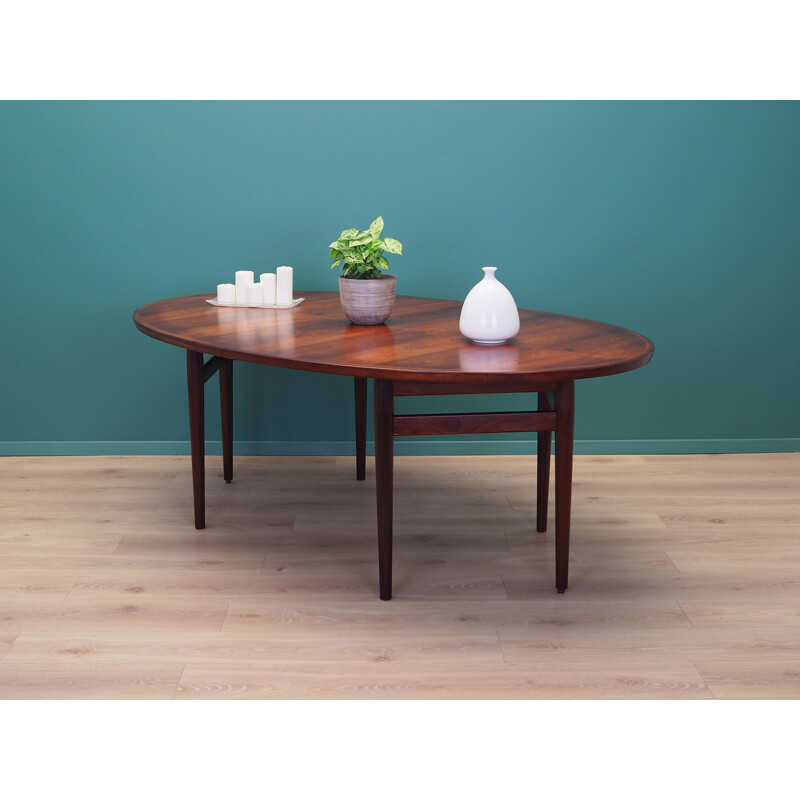 Vintage oval rosewood table by Arne Vodder Denmark