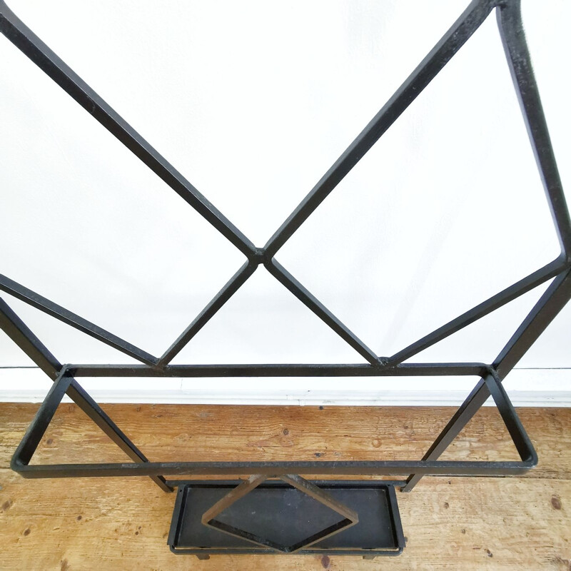 Vintage wrought iron coat rack, 1950