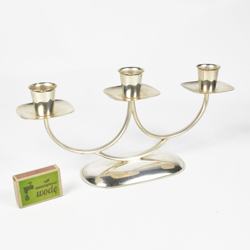 Vintage 3-wheel candlestick, Germany 1970