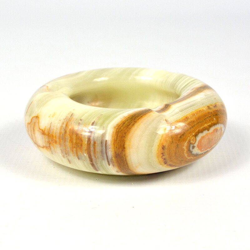 Vintage ashtray in alabaster and stone Italy 1970s