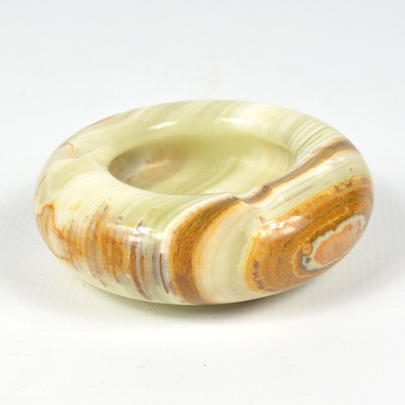 Vintage ashtray in alabaster and stone Italy 1970s