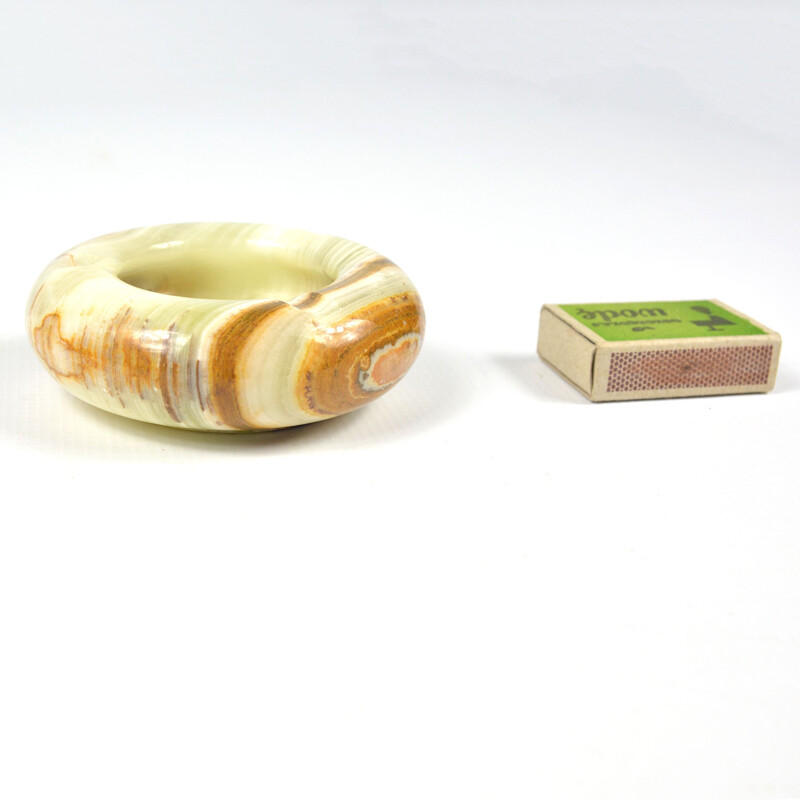 Vintage ashtray in alabaster and stone Italy 1970s