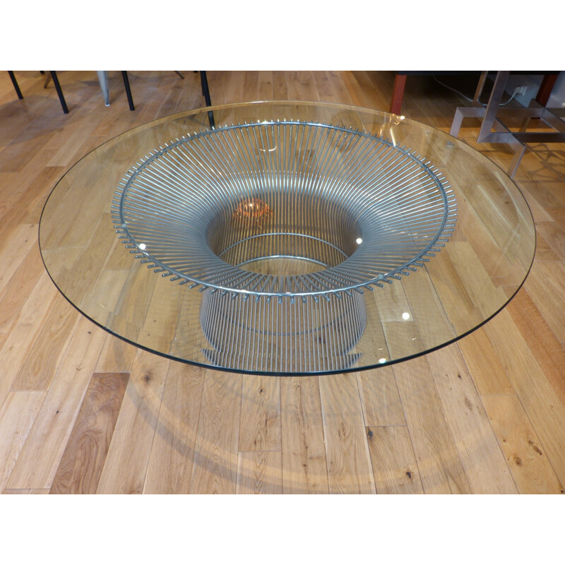 Vintage round coffee table, Warren PLATNER - 1960s