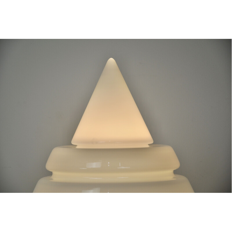Vintage white lamp in Opalin glass