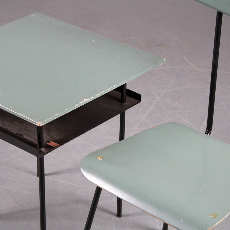 Chaise et table vintage Valet par Wim Rietveld pour Auping  Pays-Bas