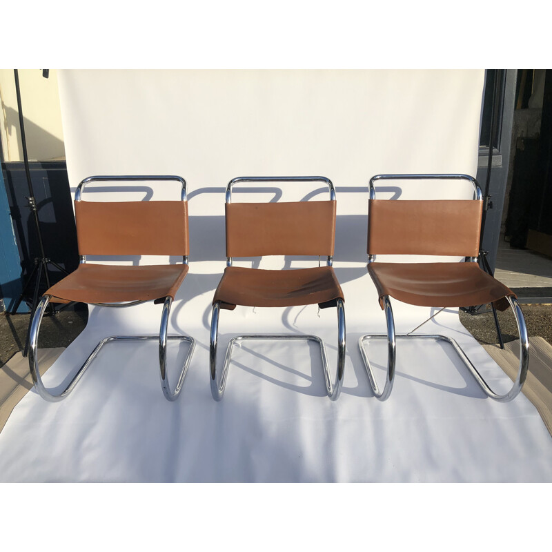 Set of 6 vintage MR10 chairs by Ludwig Mies van der Rohe1960