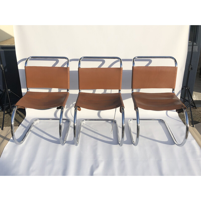Lot de 6 chaises vintage MR10 de Ludwig Mies van der Rohe1960