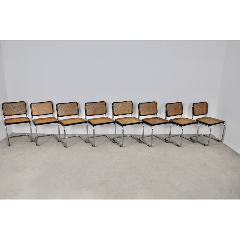 Ensemble de 8 chaises vintage Knoll International par Marcel Breuer 1980