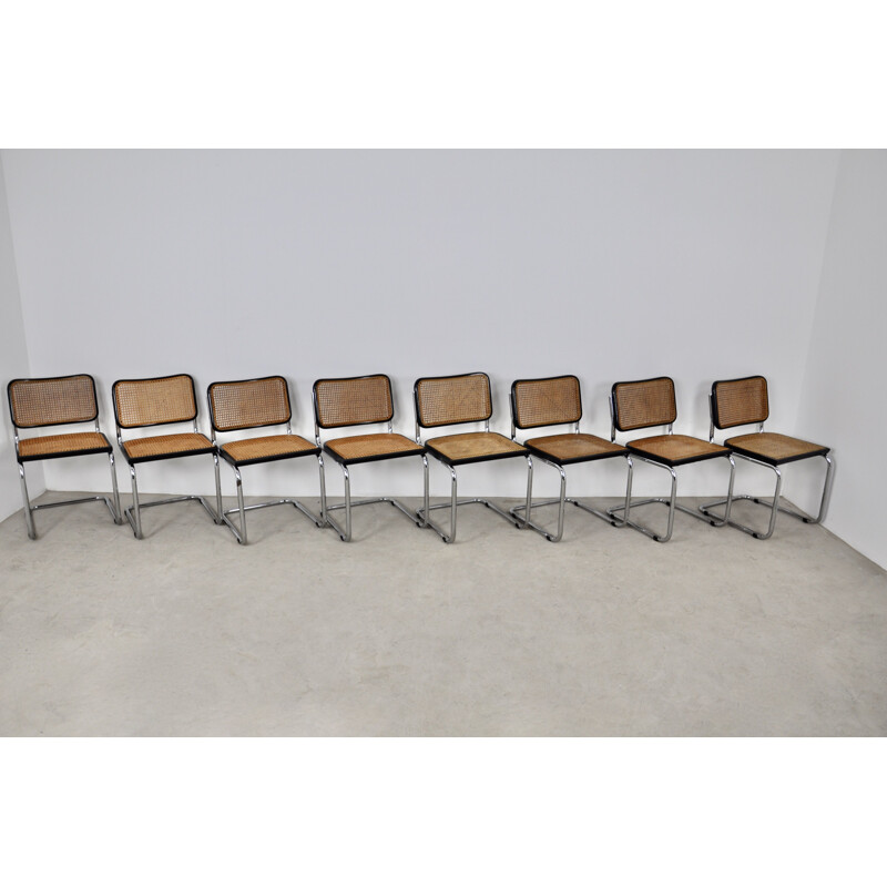 Set of 8 vintage Knoll International chairs by Marcel Breuer 1980s