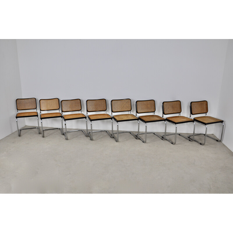 Ensemble de 8 chaises vintage Knoll International par Marcel Breuer 1980