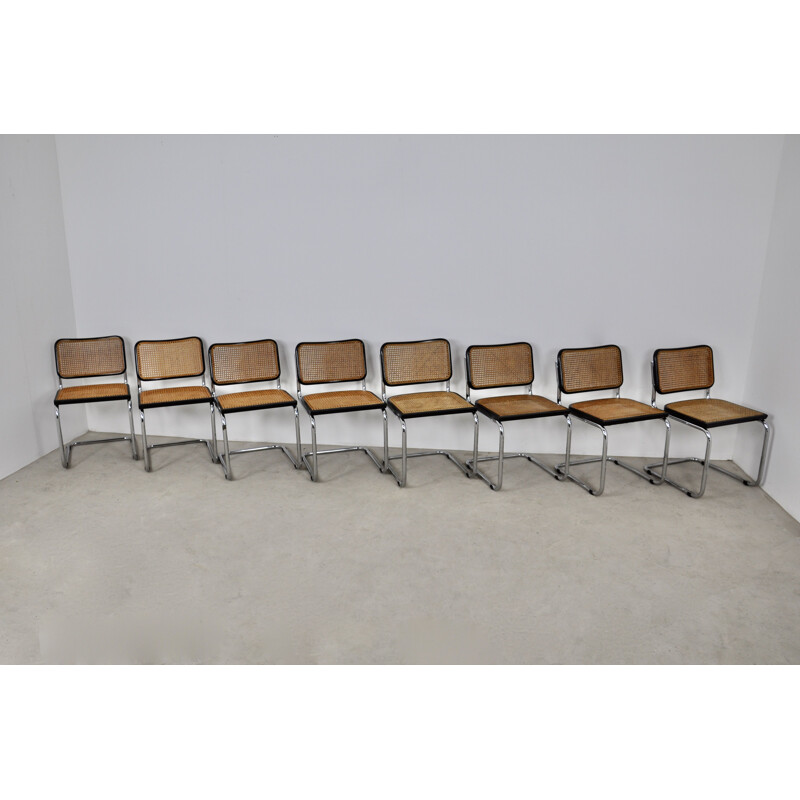 Set of 8 vintage Knoll International chairs by Marcel Breuer 1980s