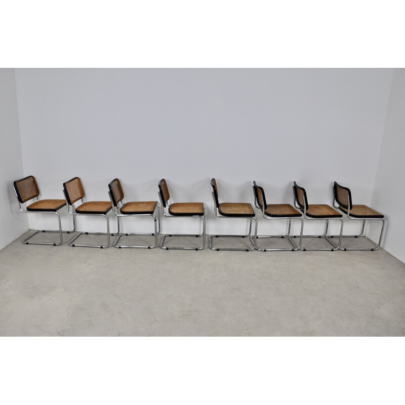 Set of 8 vintage Knoll International chairs by Marcel Breuer 1980s