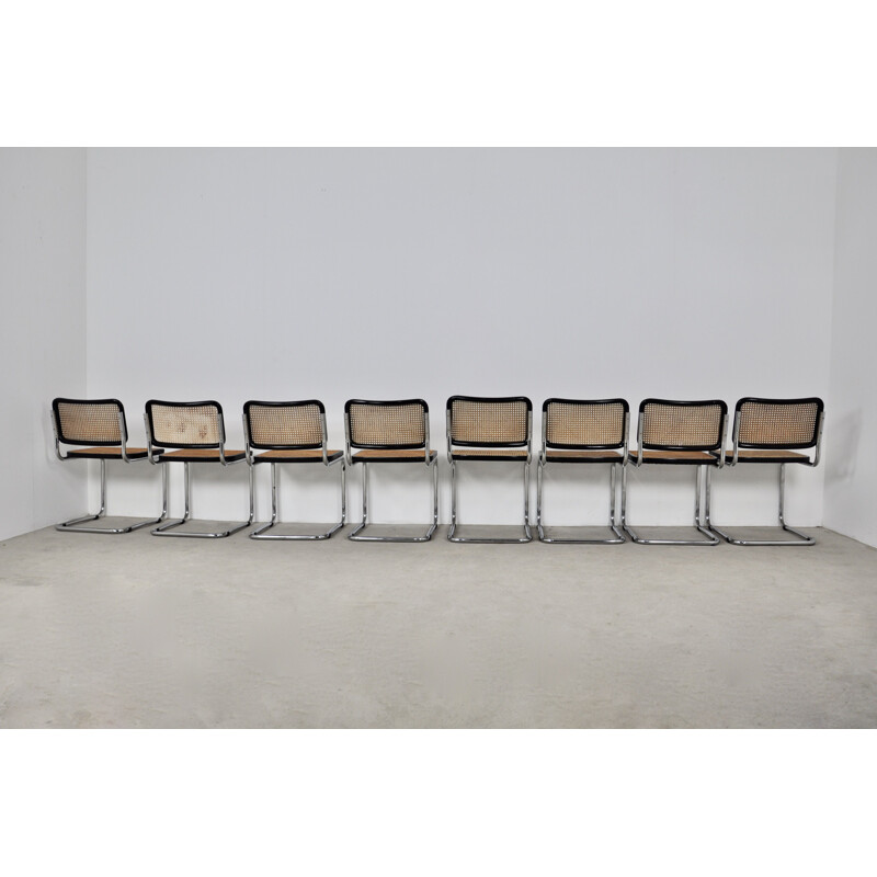 Set of 8 vintage Knoll International chairs by Marcel Breuer 1980s