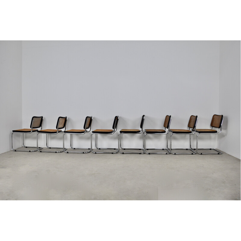 Set of 8 vintage Knoll International chairs by Marcel Breuer 1980s