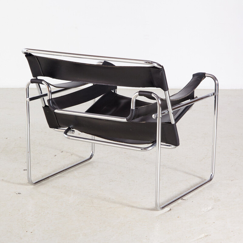 Vintage armchair in imitation leather Bauhaus