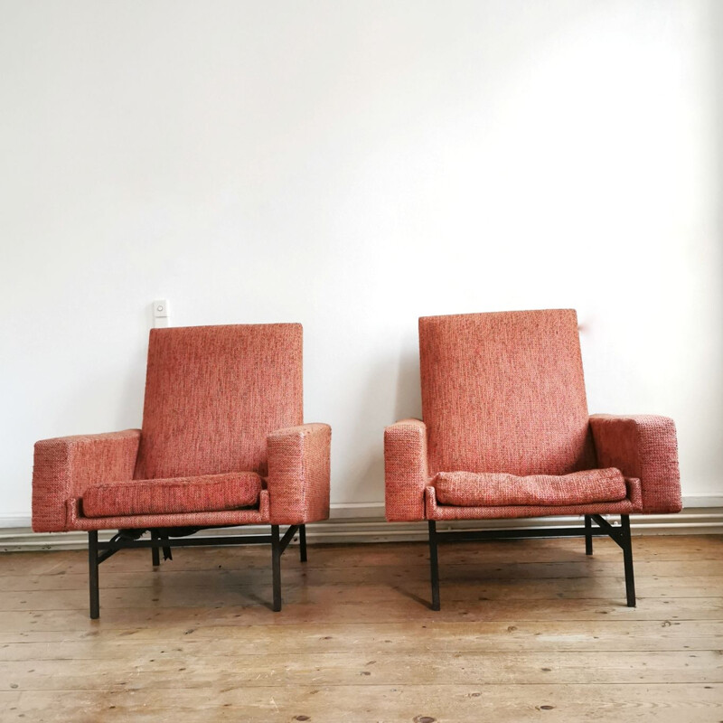 Pair of vintage ARP armchairs model 642 for Steiner 1950s