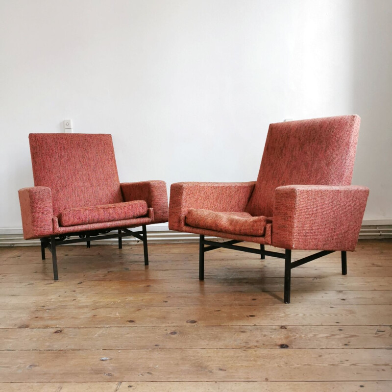 Pair of vintage ARP armchairs model 642 for Steiner 1950s