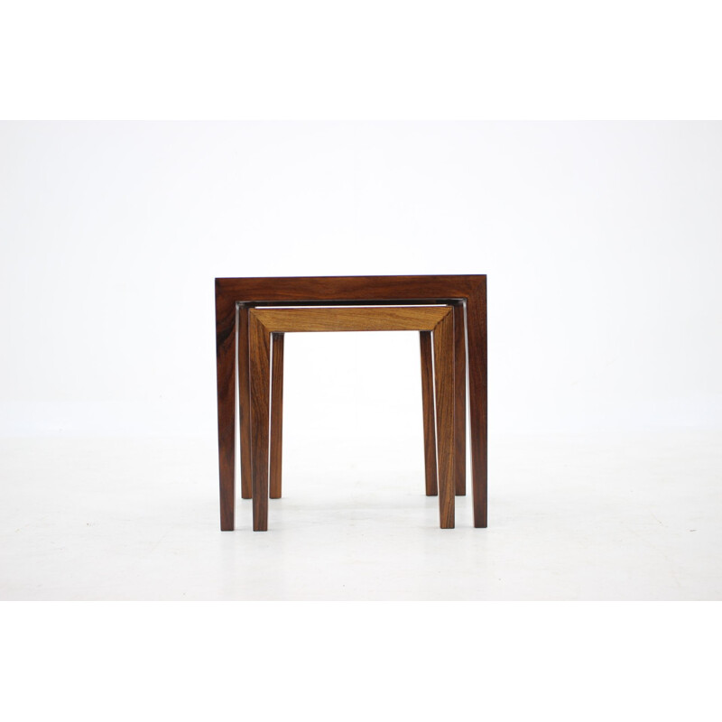 Pair of vintage rosewood side tables by Severin Hansen, Denmark 1960