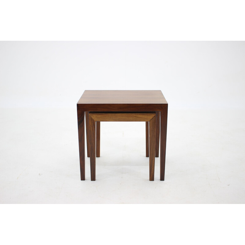 Pair of vintage rosewood side tables by Severin Hansen, Denmark 1960