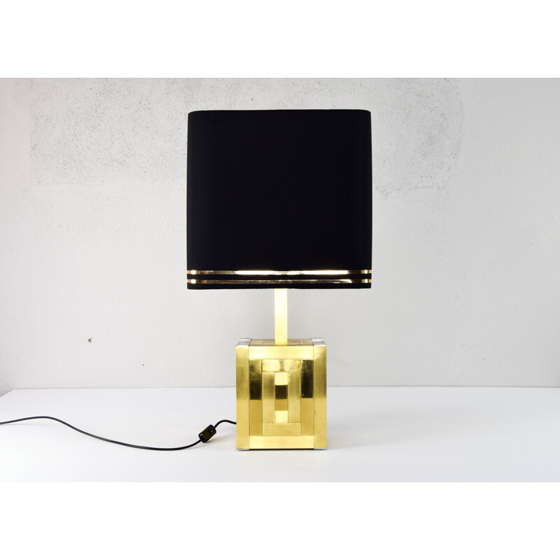 Vintage brass table lamp by Lumica 1970s