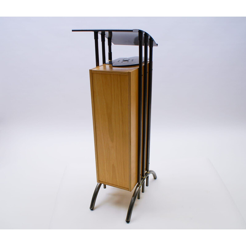 Vintage lectern with drink tray and storage compartment 1980s