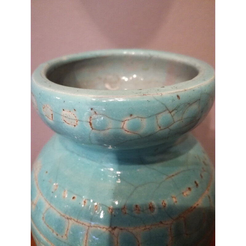 Suite de ceramiques bleu turquoise, Jean BESNARD - 1930