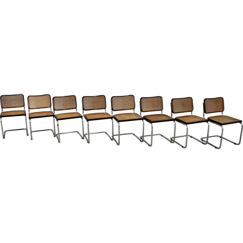 Set of 8 vintage Knoll International chairs by Marcel Breuer 1980s