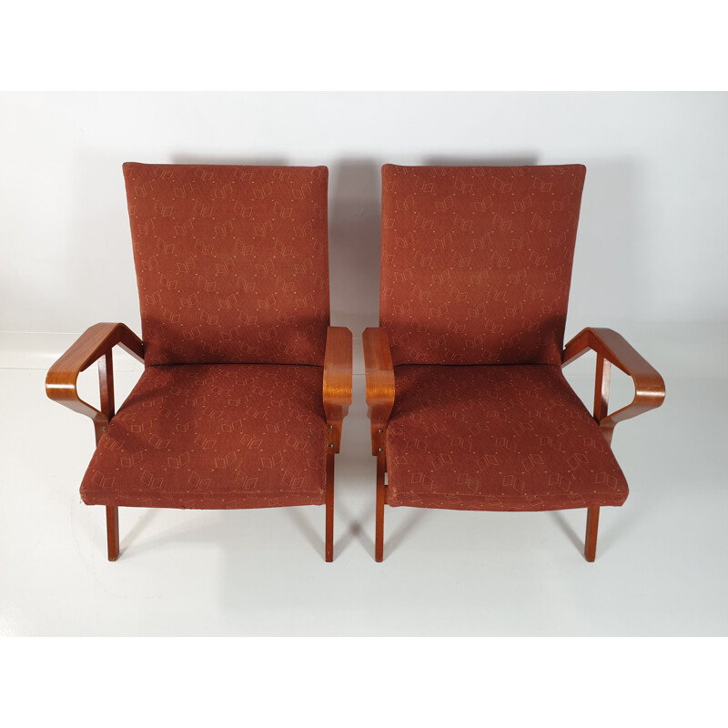 Pair of vintage armchairs by František Jirák for Tatra 1960s