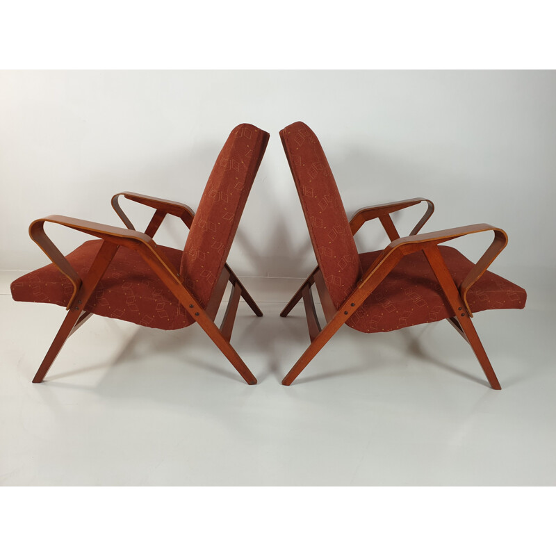 Pair of vintage armchairs by František Jirák for Tatra 1960s