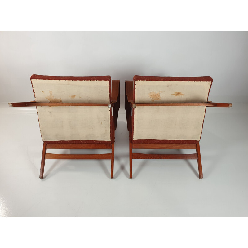 Pair of vintage armchairs by František Jirák for Tatra 1960s