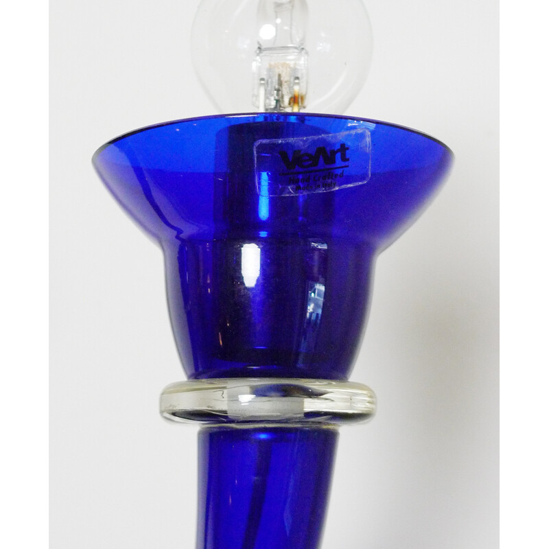 Candeeiro de parede de vidro Vintage Murano azul de Örni Halloween para Artemide, Itália 1990