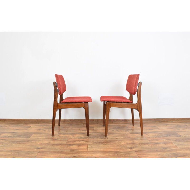 Pair of vintage teak chairs, solid Denmark 1960s