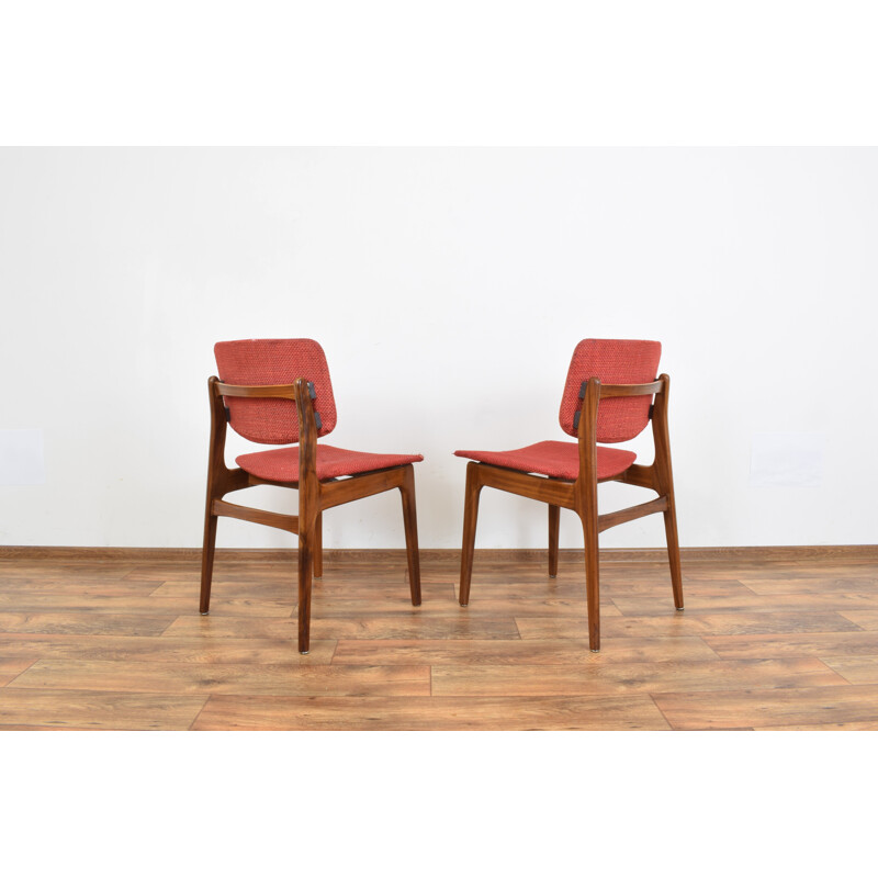 Pair of vintage teak chairs, solid Denmark 1960s