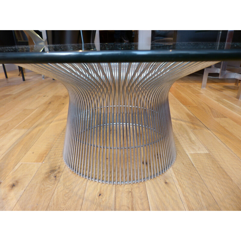Vintage round coffee table, Warren PLATNER - 1960s