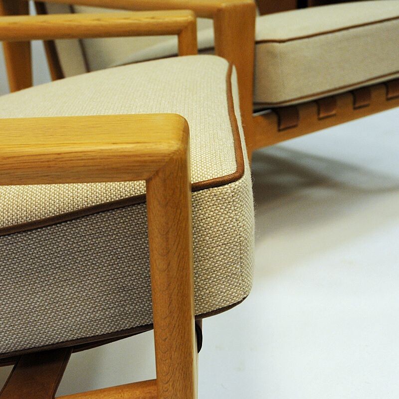 Pair of vintage oak chairs Bodö by Svante Skogh 1957s