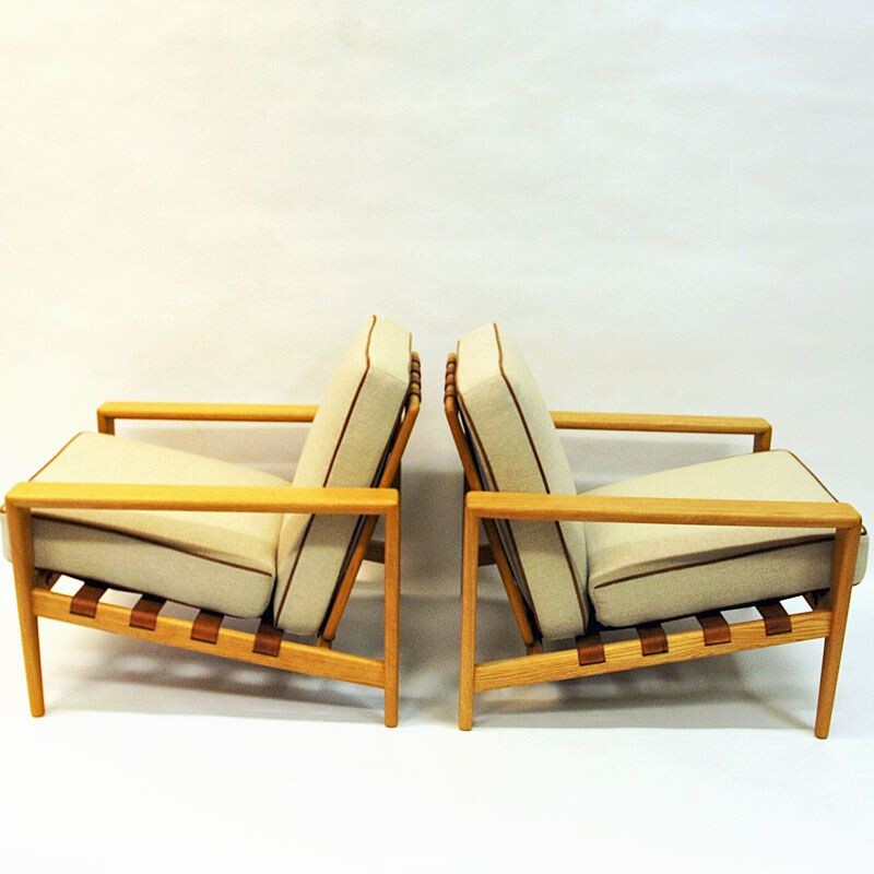 Pair of vintage oak chairs Bodö by Svante Skogh 1957s