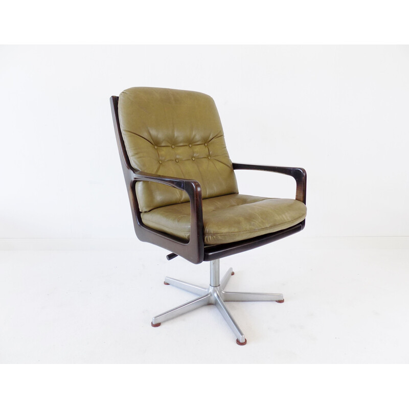 Vintage leather office chair Eugen Schmidt for Soloform
