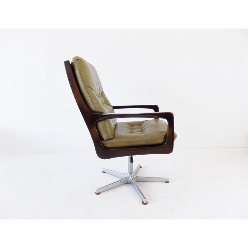 Vintage leather office chair Eugen Schmidt for Soloform