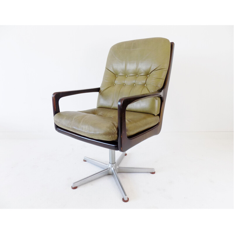 Vintage leather office chair Eugen Schmidt for Soloform