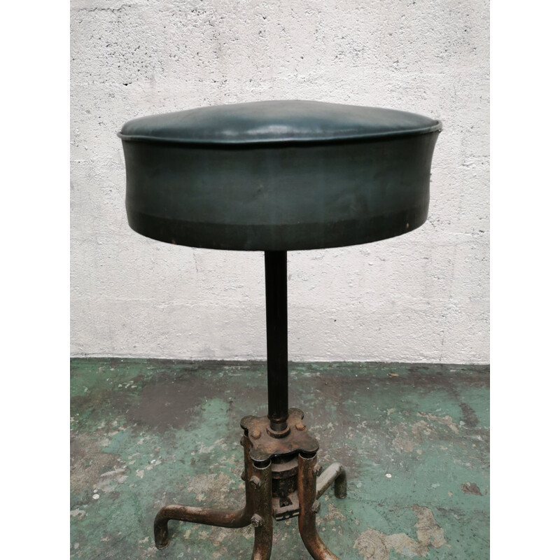 Vintage industrial stool Flambo  metal 