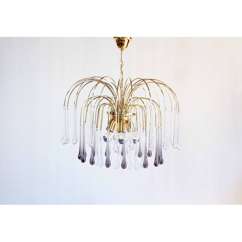 Vintage chandelier by Paolo Venini for Eurolux 1960s