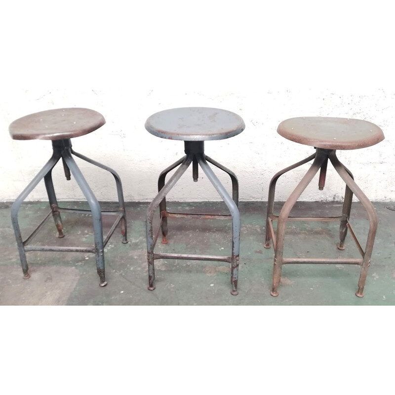 Vintage Flambo architect stool metal 