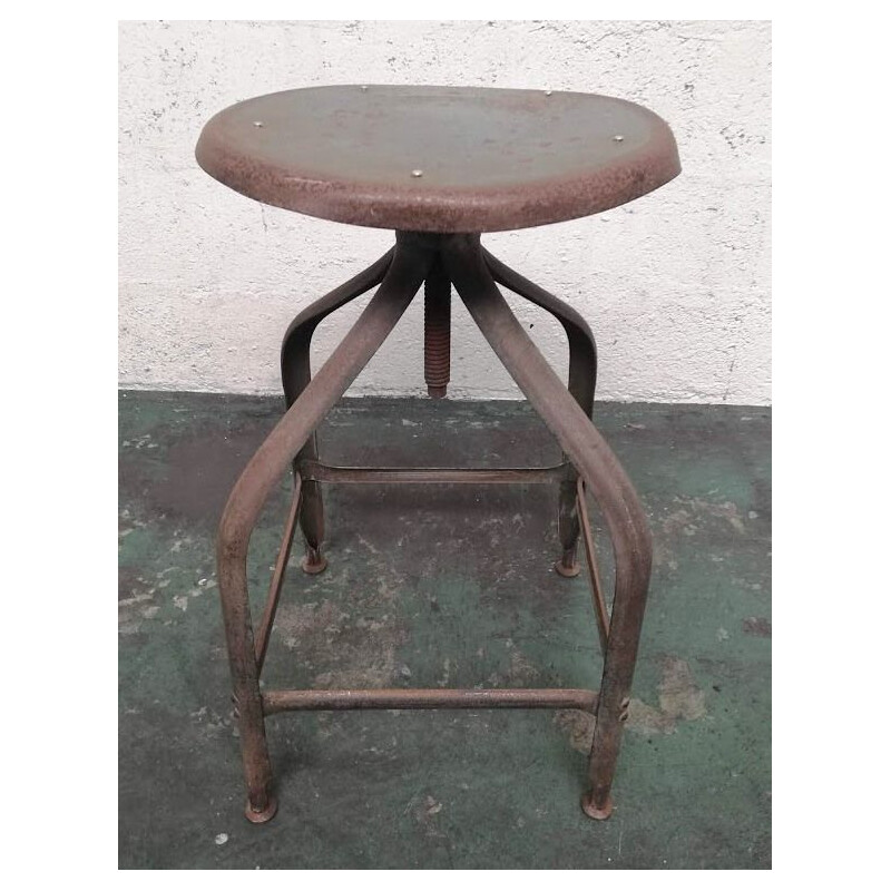 Vintage stool Flambo metal architect