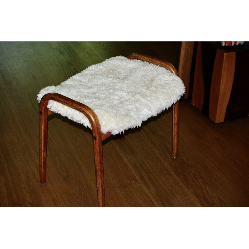 Vintage ottoman por Yngue Ekstron Suécia 1950