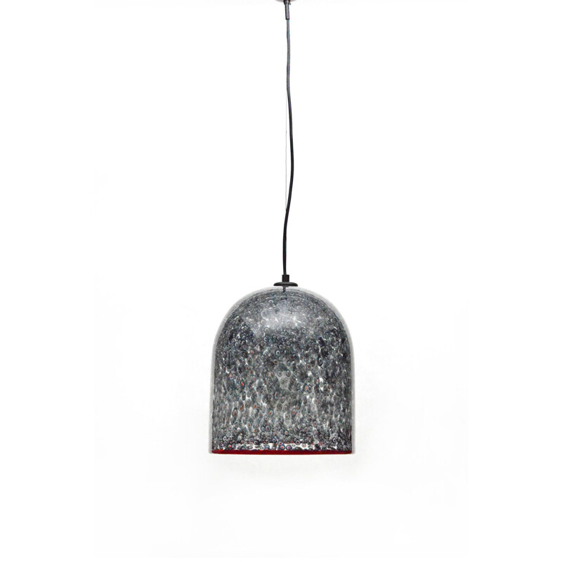 Vintage Murano Neverrino suspension by Gae Aulenti for Vistosi 1970s