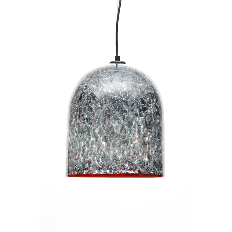 Vintage Murano Neverrino suspension by Gae Aulenti for Vistosi 1970s