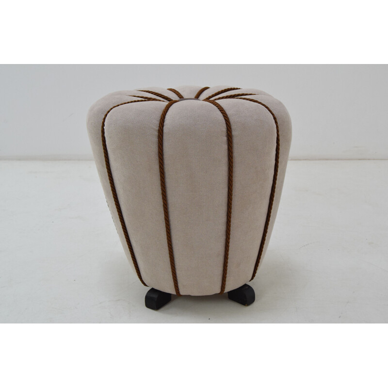 Vintage stool Jindrich Halabala Czechoslovakia 1950s