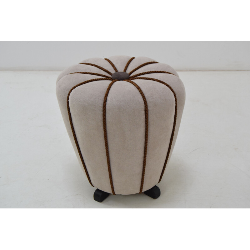 Vintage stool Jindrich Halabala Czechoslovakia 1950s