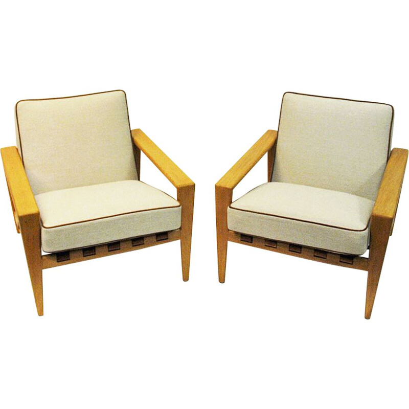 Pair of vintage oak chairs Bodö by Svante Skogh 1957s